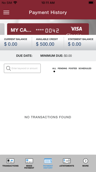 WAC Visa Screenshot