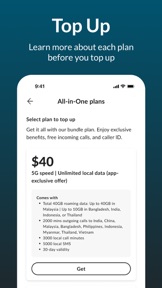 Singtel Prepaid hi!App screenshot