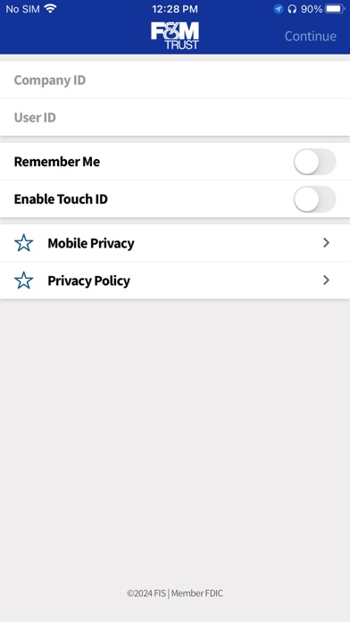 F&M Trust Mobile Business iPhone screenshot 4 - Finance app