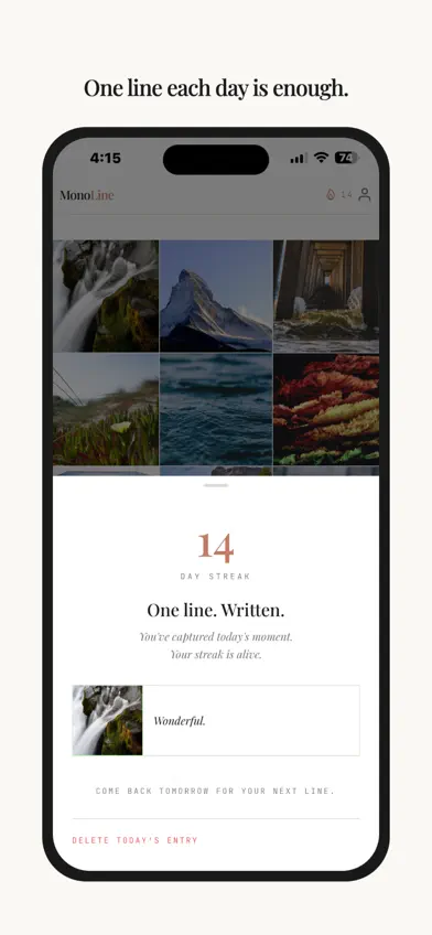 MonoLine: Daily Journal screenshot 2