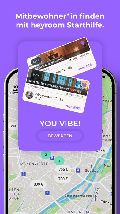 heyroom - WG's suchen & finden Screenshot