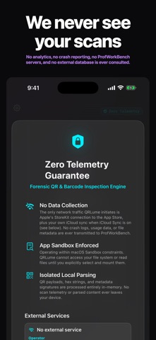 QRLume: Forensic QR Scanner Screenshot 6 of 6
