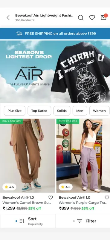 Bewakoof- Fashion Shopping App screenshot 5 of 8