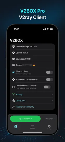 Screenshot von V2Box Pro - V2ray Client auf dem iPhone 1