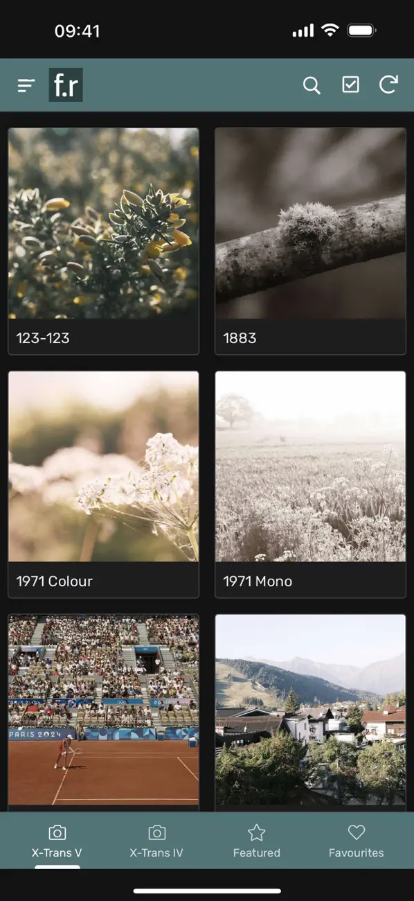 Screenshot #1 pour Film Recipes App for Fujifilm