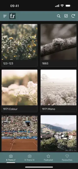 Screenshot von Film Recipes App For Fujifilm auf dem iPhone 1