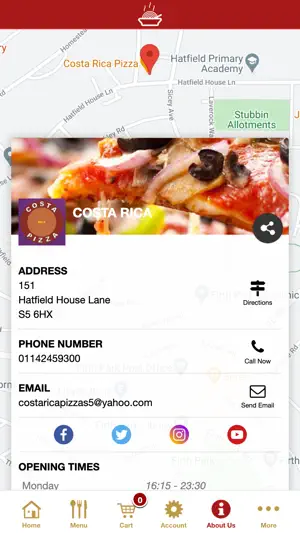 Costa Rica Pizza Sheffield App screenshot 3