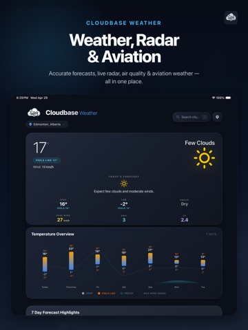 Cloudbase Weather iPad screenshot 1