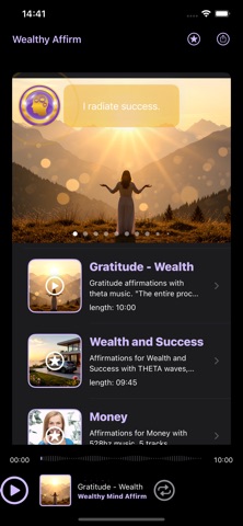 Wealthy Affirm screenshot
