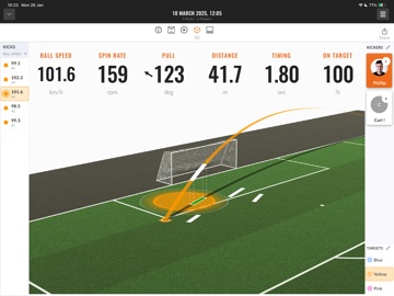 Trackman Soccer iPad screenshot