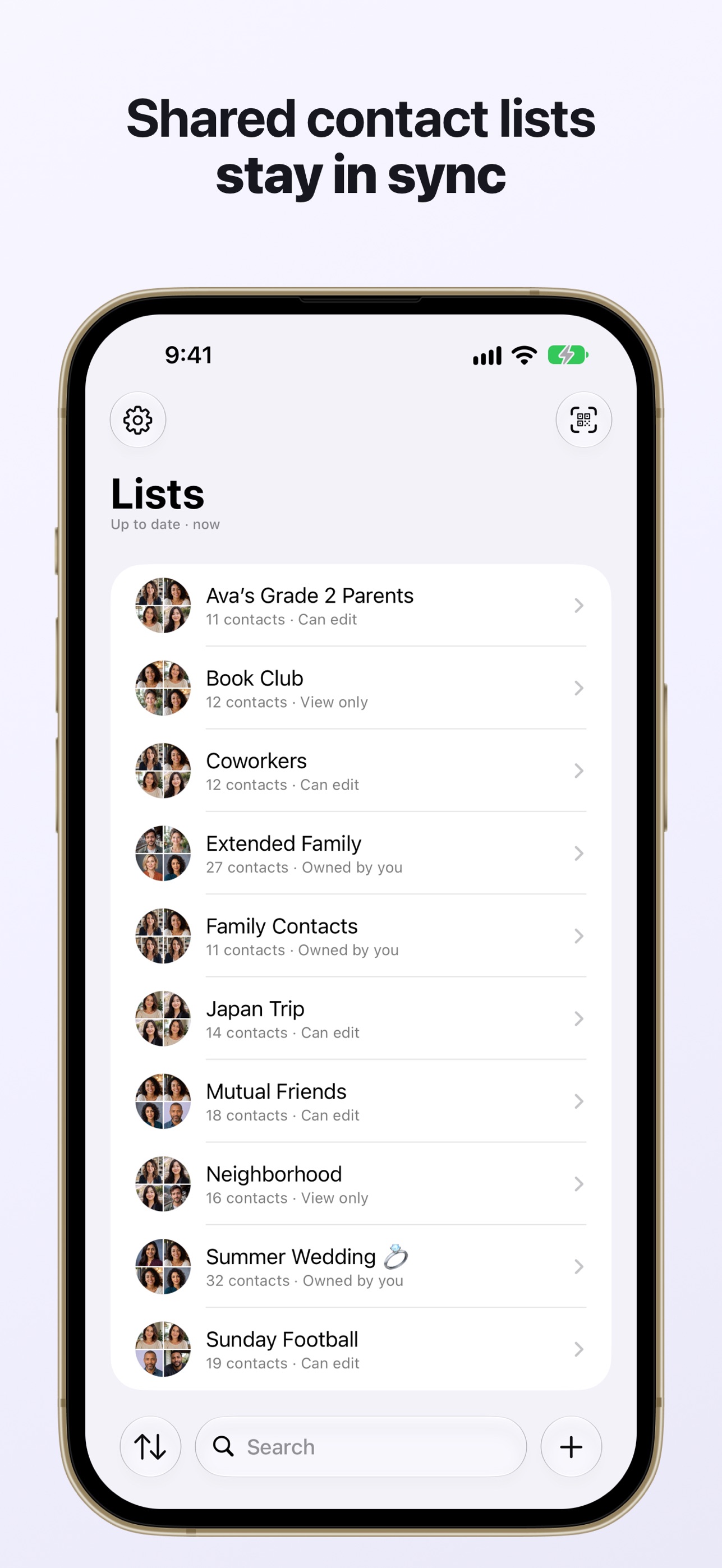 Screenshot 1 of CNTC: Shared Contact Lists