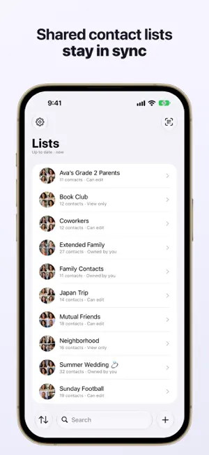 CNTC: Shared Contact Lists screenshot 1