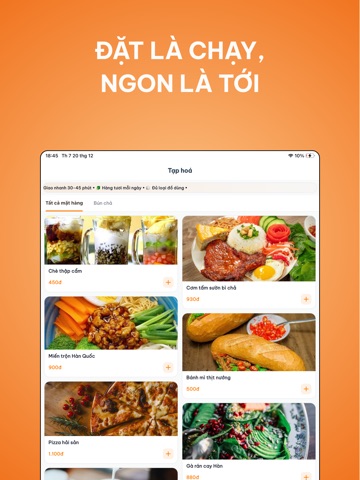 Ship Hỏa Tốc: Đặt Đồ Ăn, Xe Ôm iPad screenshot 5