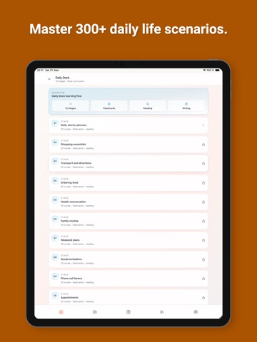 Recall: AI Language Flashcards iPad screenshot