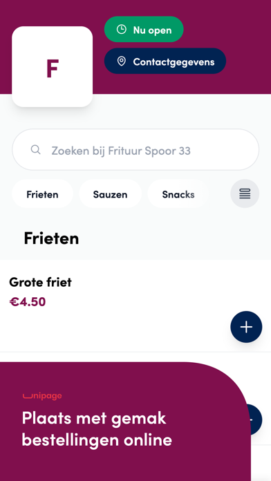 Frituur Spoor 33 iPhone screenshot