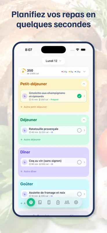 Cora - Menu Semaine IA screenshot 1 of 8