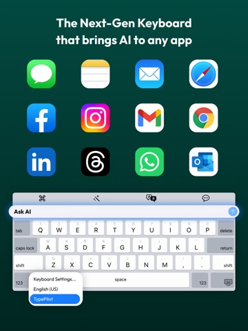 TypePilot – The AI Keyboard iPad screenshot