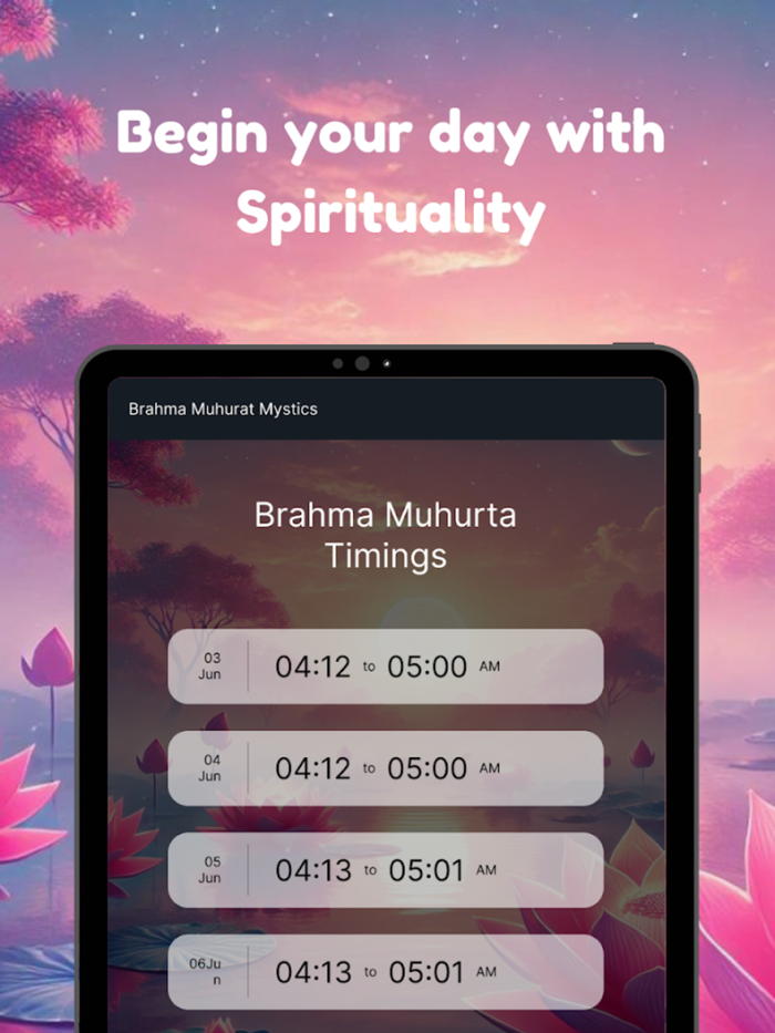 Brahma Muhurta Time