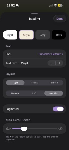 Sutra — eBook Reader screenshot