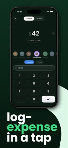16cent: Expense Tracker iPhone screenshot