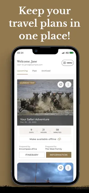 Encompass Africa Travel App screenshot 1