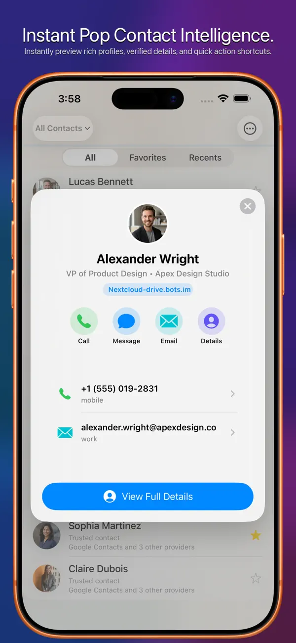 Screenshot #2 pour Cloud Contacts: All-in-One