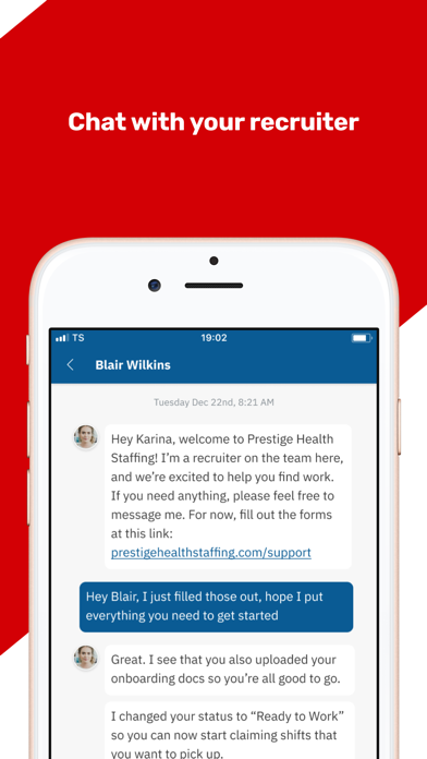 Prestige Health Staffing Screenshot