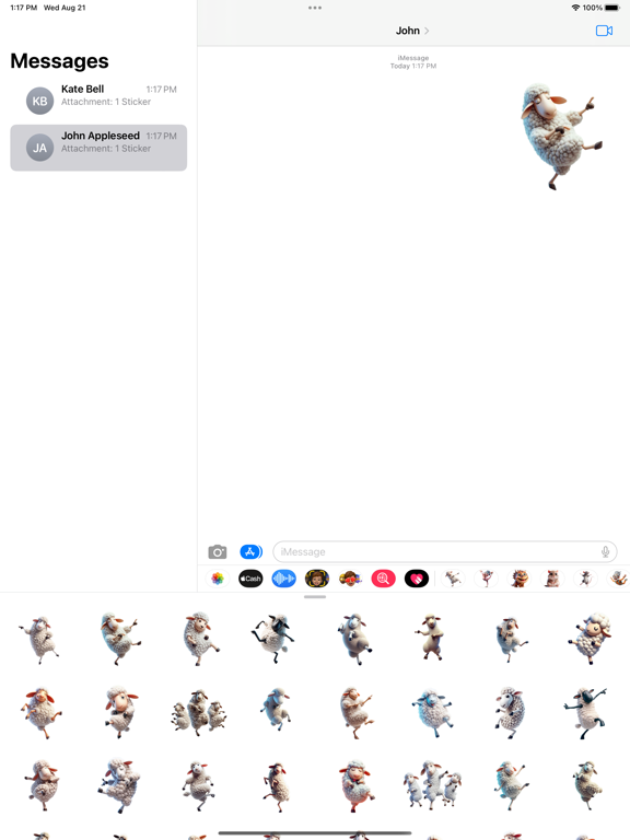Screenshot #4 pour Dancing Sheep Stickers