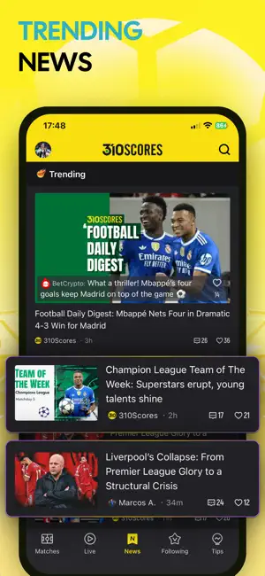 310Scores: Live Scores & News screenshot 4