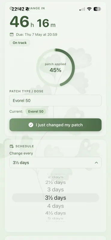 HRT Patch Tracker screenshot 3 of 3