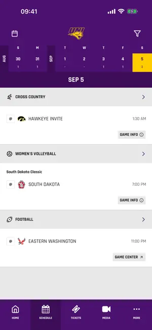 UNI Panther Athletics screenshot 2