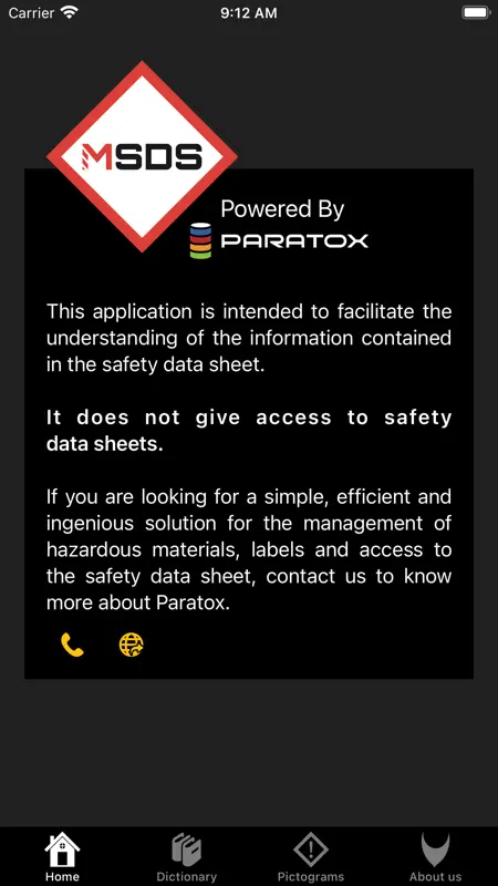 MSDS screenshot 1 of 5