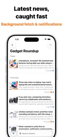 RSS - News & Article Reader iPhone screenshot