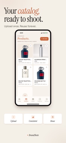BrandShots: AI Product Photos iPhone screenshot