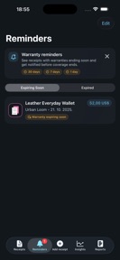Keep Receipt screenshot