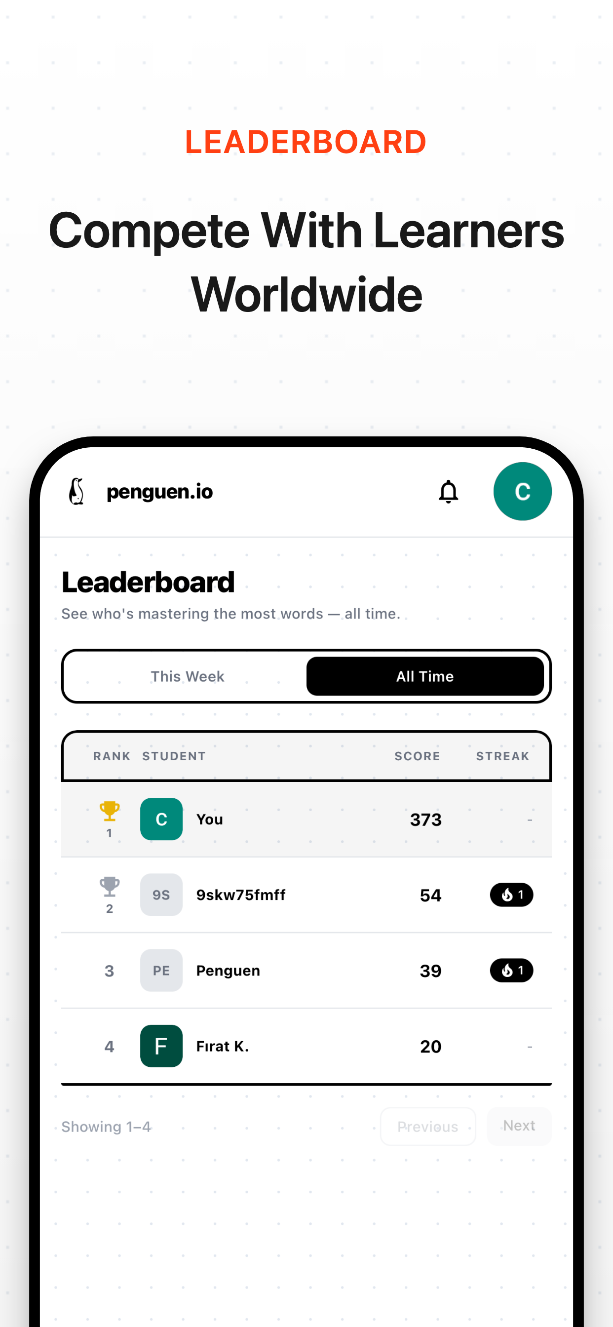 penguen.io: Vocabulary Cards