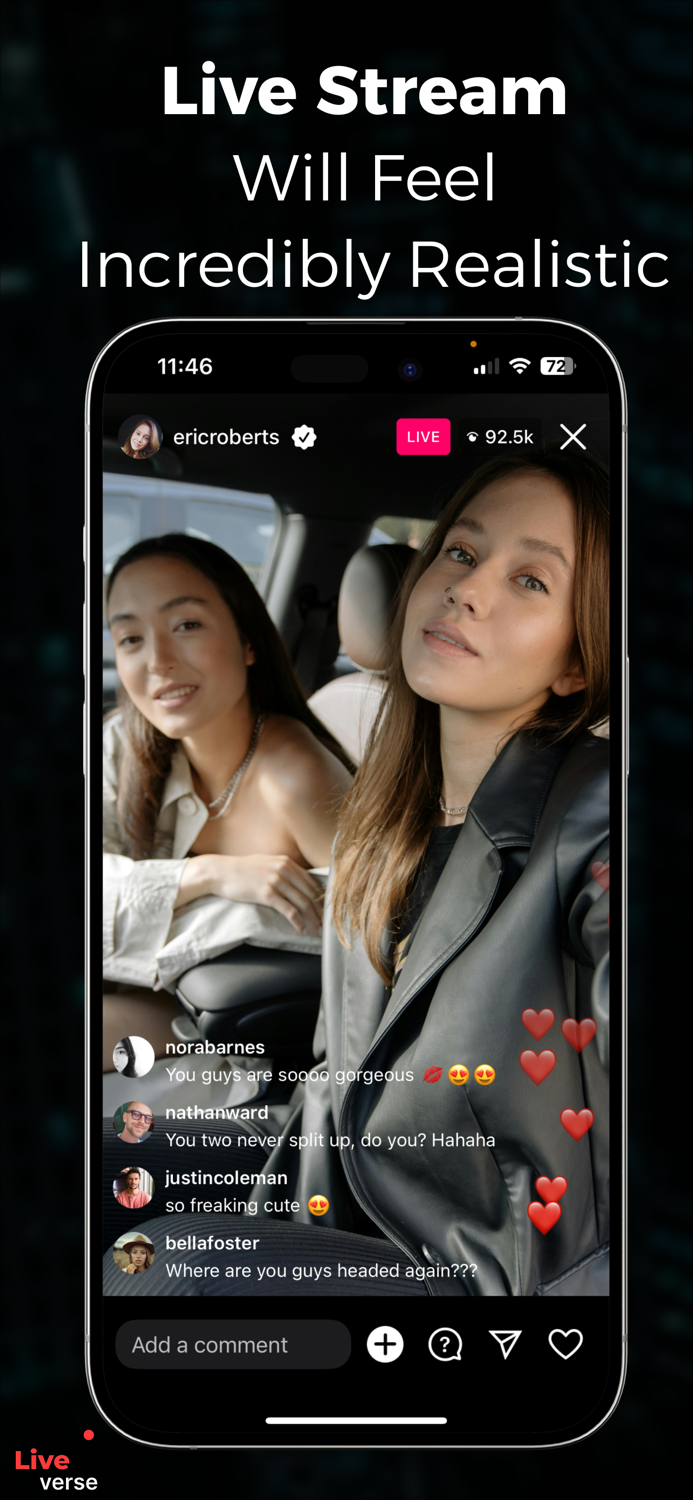 Liverse - AI Fake Live Stream