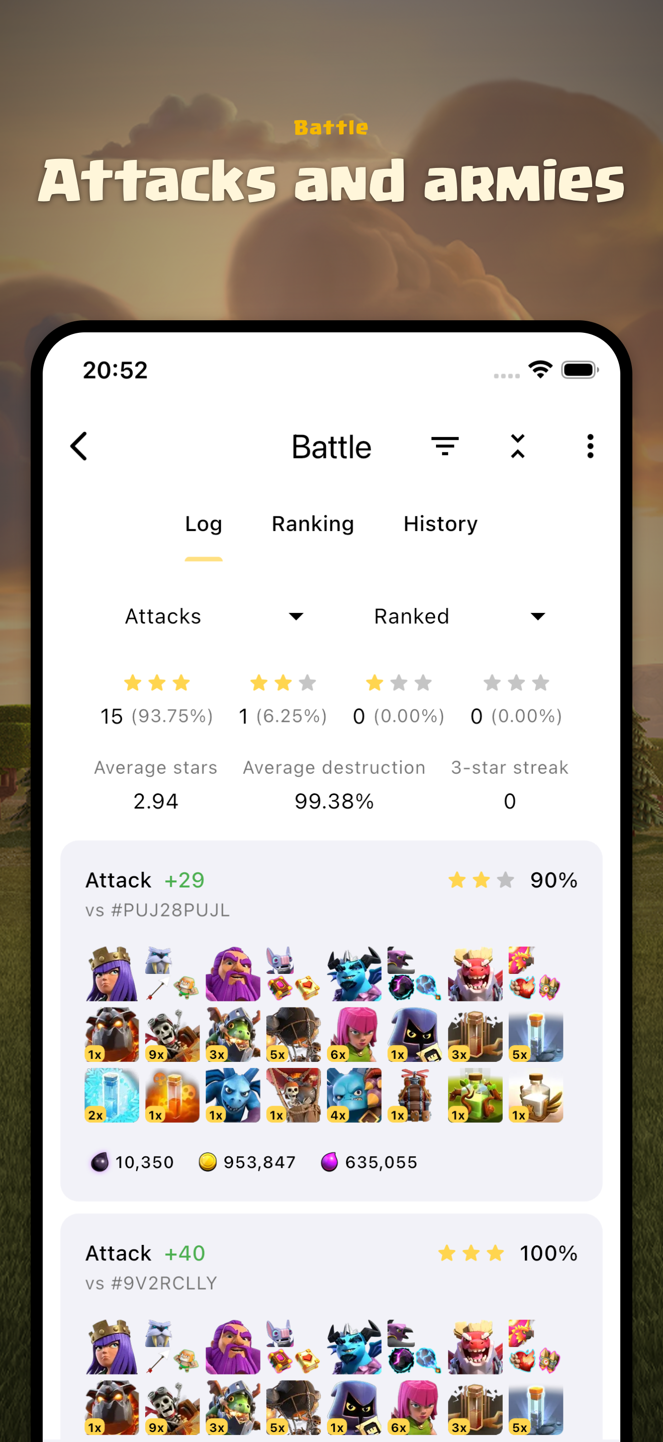 War Report for Clash of Clans