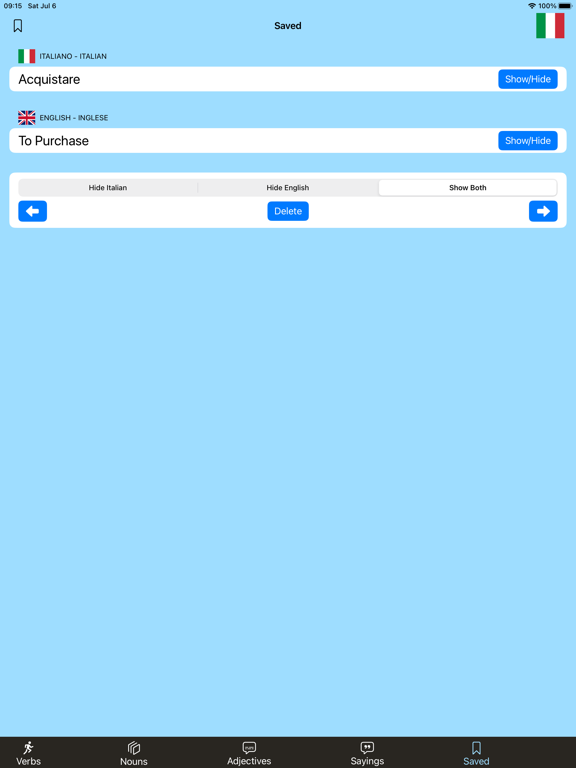 Screenshot #4 pour Italian Vocab!