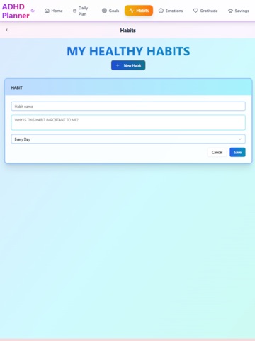 ADHD Planner AI iPad screenshot