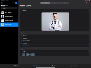 XPatient iPad screenshot