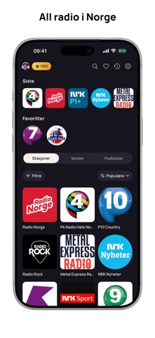 Radio Norge DAB og Nettradio screenshot