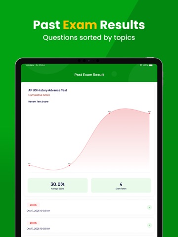 AP US History Practice Test. iPad screenshot
