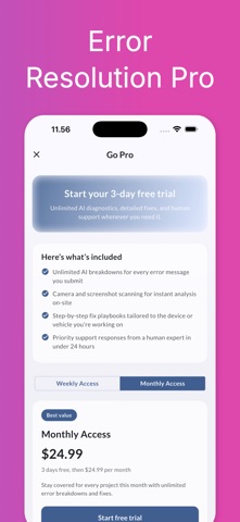 Error Decoder AI iPhone screenshot