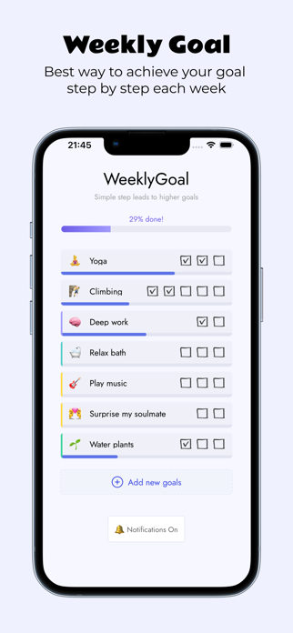 WeeklyGoaal Screenshot 1 of 3