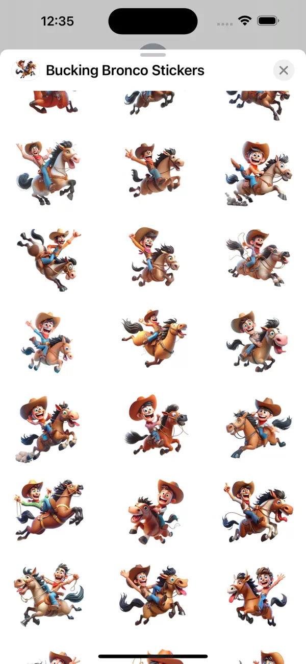 Screenshot #2 pour Bucking Bronco Stickers
