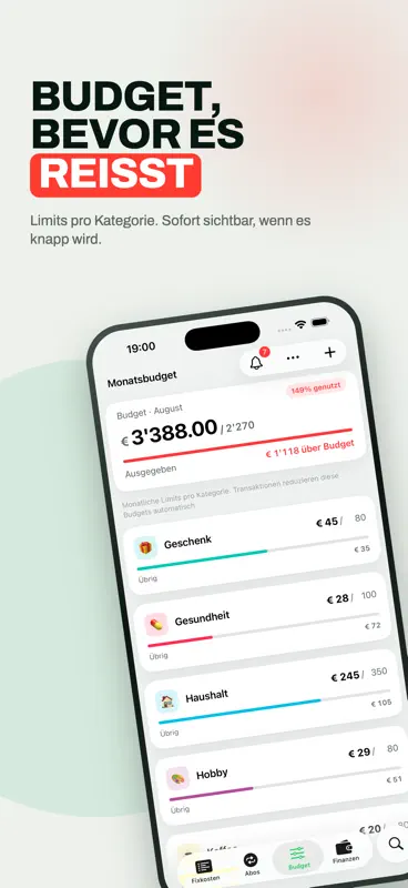 Moneto: Haushaltsbuch & Abos screenshot 3 of 8