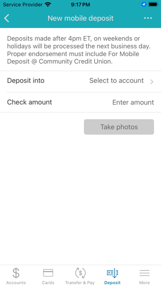 myCCU, Community Credit Union Screenshot