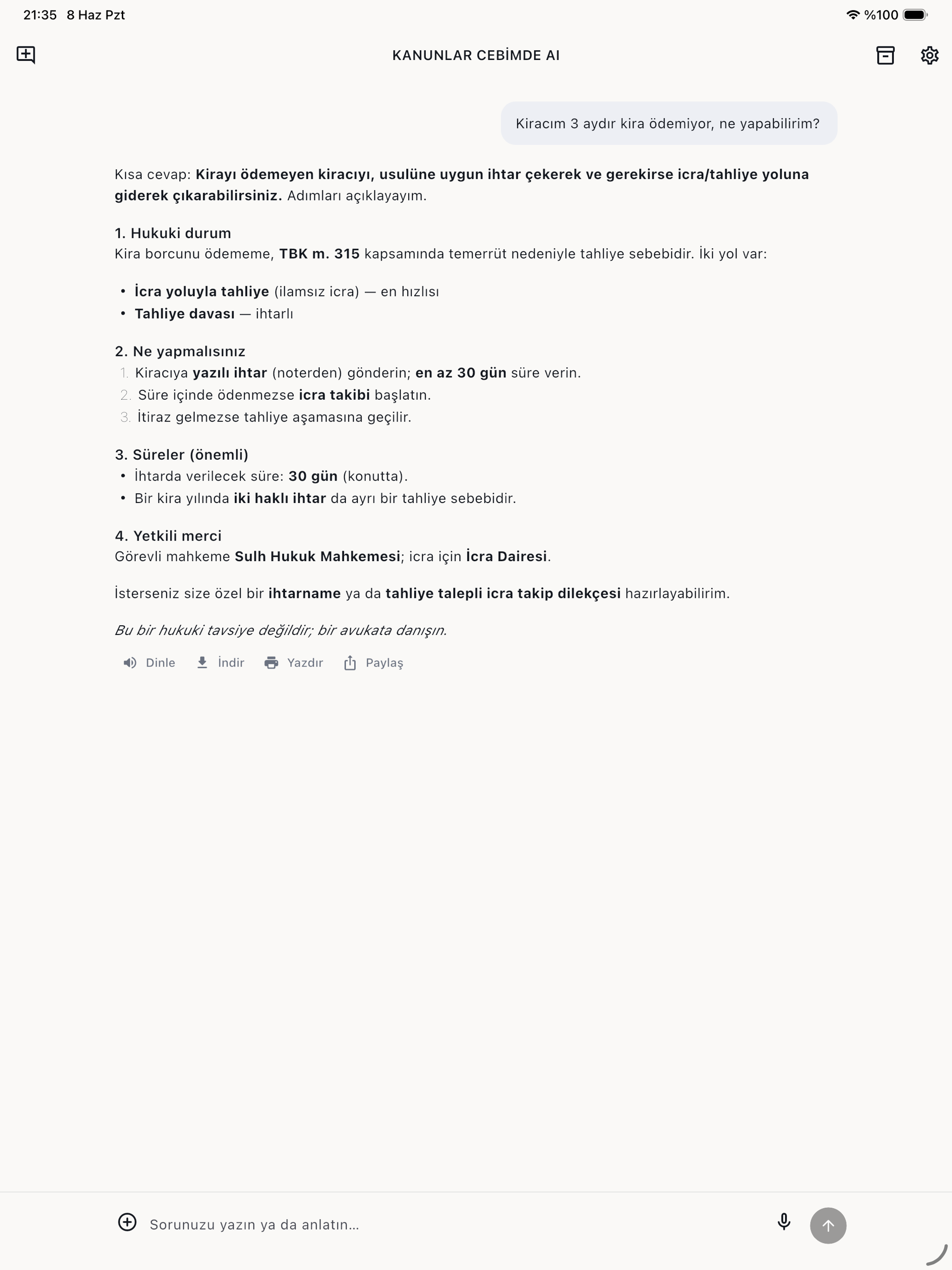 KANUNLAR CEBİMDE AI screenshot 3
