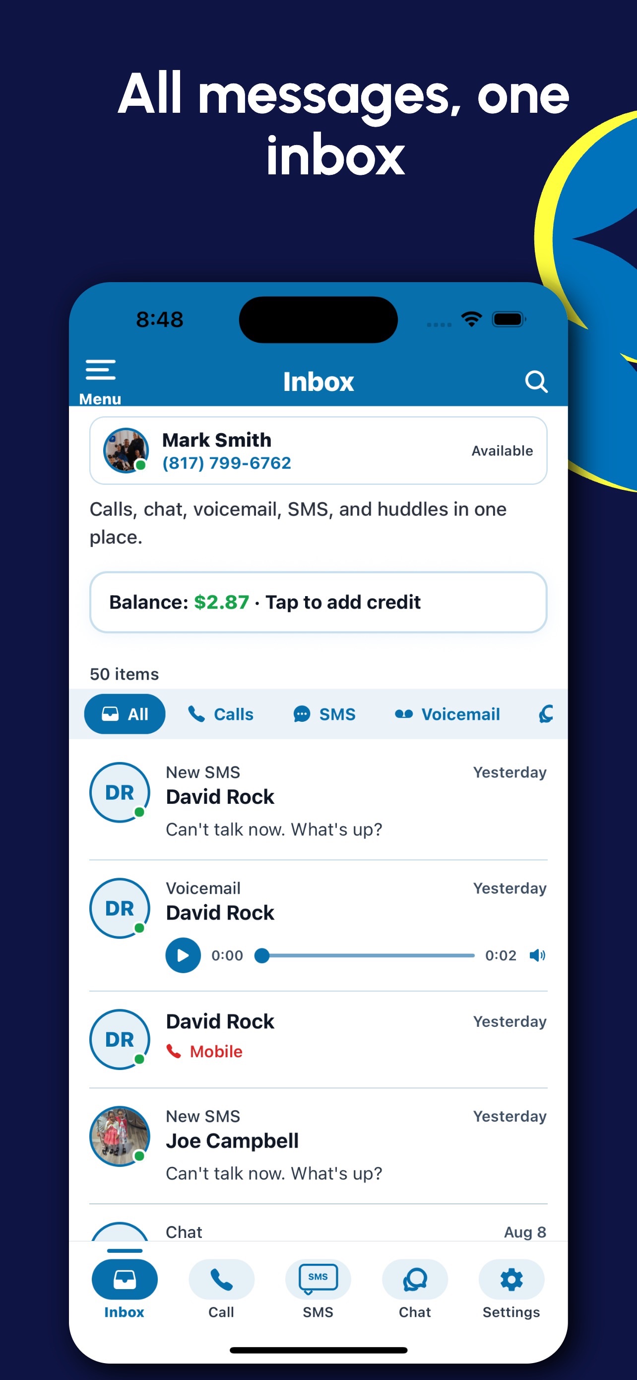 Screenshot 5 of 7speed: Call, Text, Chat